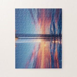 Mystieke Zonsondergang Zwaard Wand Kunst Legpuzzel