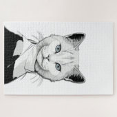 Mystieke zwart-witte kat van Salem Legpuzzel (Horizontaal)