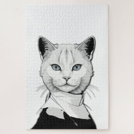 Mystieke zwart-witte kat van Salem Legpuzzel
