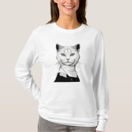 Mystieke zwart-witte kat van Salem T-shirt