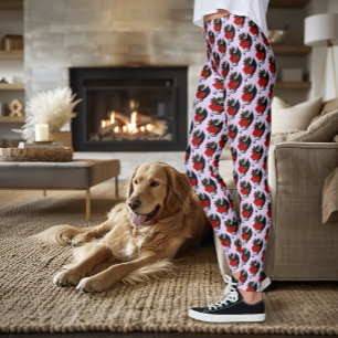 Mystieke Zwarte Draak Rode Rozen Lavendel Gotisch Leggings