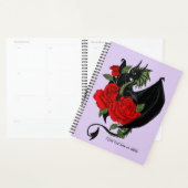 Mystieke Zwarte Draak Rode Rozen Lavendel Gotisch Planner (Display)