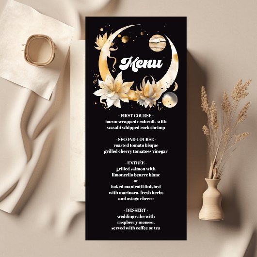 Mystieke Zwarte Goud Hemelse Huwelijk Menu