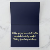 Mystieke zwarte kat Art Nouveau Kaart (Binnen)