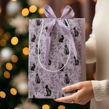 Mystieke zwarte kat en vlinderpatroon | hekserig