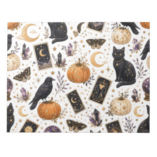 Mystieke Zwarte Kat Halloween Hemels Tarot Notitieblok