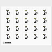 Mystieke Zwarte Kat Halloween Sticker (Vel)