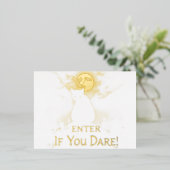 Mystieke Zwarte Kat Kerkhof Kaart (Staand Voorkant)