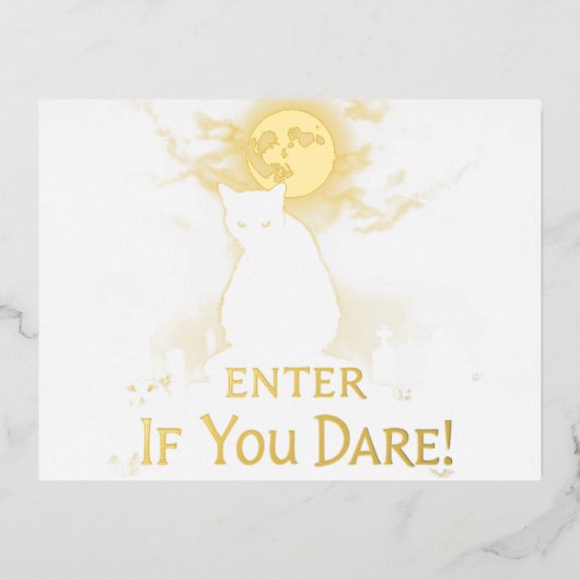 Mystieke Zwarte Kat Kerkhof Kaart (Voorkant)