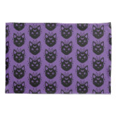 Mystieke zwarte kat kussensloop (Achterkant)