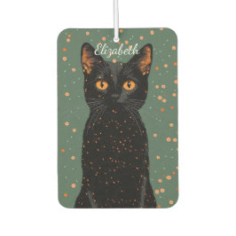 Mystieke zwarte kat met Oranje ogen en glitter Luchtverfrisser
