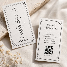 Mystieke Zwarte Minimaal Injector Hemel Tarot  Visitekaartje
