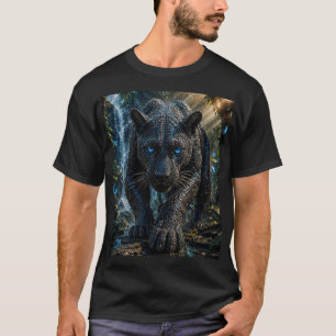 Mystieke Zwarte Panter – 3D Micro Mozaïek T-shirt