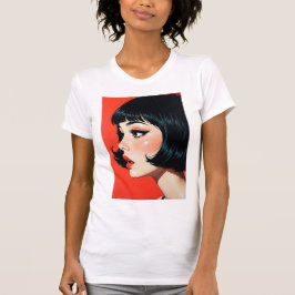 Mystieke Zwijgende Anime Meisje T-shirt