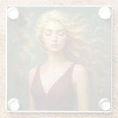 Mystik Woman – Glasuntersetzer aus Glas Glazen Onderzetter (Achterkant)