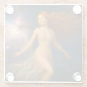 Mystik Woman – Glasuntersetzer aus Glas Glazen Onderzetter (Achterkant)