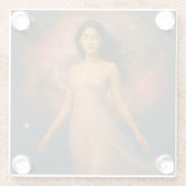 Mystik Woman – Glasuntersetzer aus Glas Glazen Onderzetter (Achterkant)