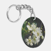 Mystique Dark Botanical Plum Blossom Keyring Sleutelhanger (Voorkant Links)