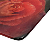 Mystique Dark Botanical Red Orange Rose Board Snijplank (Hoek)