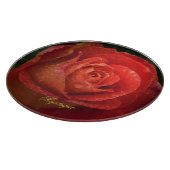 Mystique Dark Botanical Red Orange Rose Board Snijplank (Hoek)