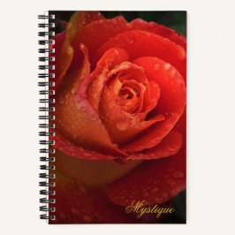 Mystique Dark Botanical Red Orange Rose Journal Notitieboek
