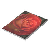 Mystique Dark Botanical Red Orange Rose Notepad Notitieblok (Linkerzijde)