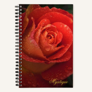 Mystique Dark Botanical Rode Oranje Rozen Journal Notitieboek