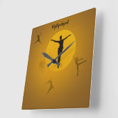 Mystique Elegant Dance Vierkante Klok (Hoek)