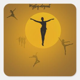 Mystique Elegant Dance Vierkante Sticker