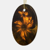 Mystique Garden Abstract Art Oval Ornament (Links)