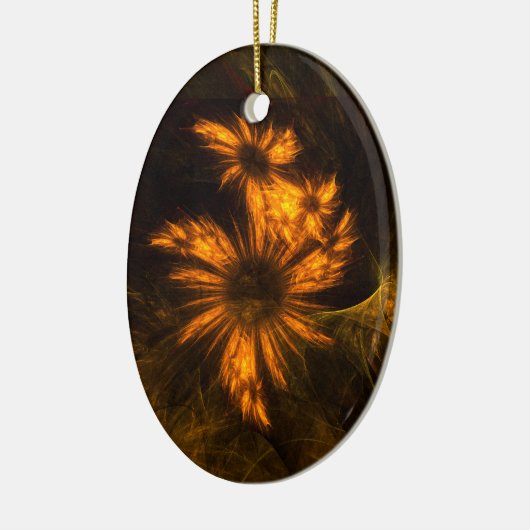 Mystique Garden Abstract Art Oval Ornament (Links)