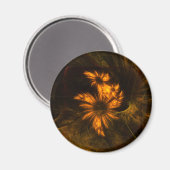 Mystique Garden Abstract Art Round Magnet (Voorkant / Achterkant)
