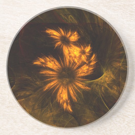 Mystique Garden Abstract Art Sandstone Onderzetter (Voorkant)