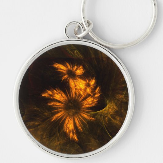 Mystique Garden Abstract Art Small Sleutelhanger (Voorkant)
