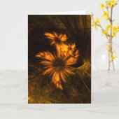 Mystique Garden Abstract Art Wenskaart Kaart (Gele Bloem)