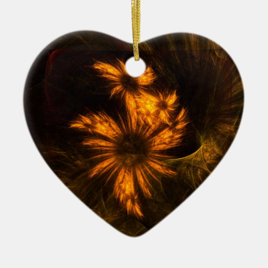 Mystique Garden Abstracte Art Heart Ornament (Voorkant)
