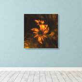 Mystique Garden Abstracte Art Quad Canvas Afdrukke (Insitu (Houten vloer))