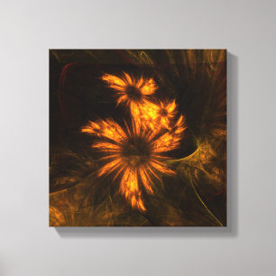 Mystique Garden Abstracte kunst zwart-wit Canvas Afdruk