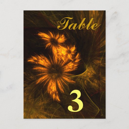 Mystique Garden Table Number Briefkaart (Voorkant)