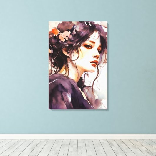 Mystique in Bloom #088: Omarm de elegantie Canvas Afdruk (Insitu (Houten vloer))