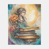 Mystique mooie vrouw, geweldige boeken fleece deken (Voorkant)