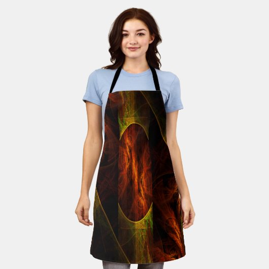 Mystique Oerwoud Abstract Art Apron Schort (Gedragen)