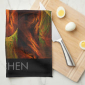 Mystique Oerwoud Abstract Art Kitchen Towel Theedoek (Quarter Fold)