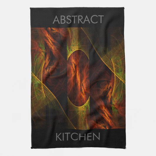 Mystique Oerwoud Abstract Art Kitchen Towel Theedoek (Verticaal)
