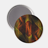 Mystique Oerwoud Abstract art Round Magnet (Voorkant / Achterkant)