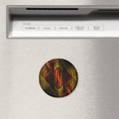 Mystique Oerwoud Abstract art Round Magnet (Insitu (Vaatwasser))