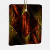 Mystique Oerwoud Abstract Art Square Ornament (Rechts)