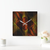 Mystique Oerwoud Abstract Art Square Vierkante Klok (Huis)