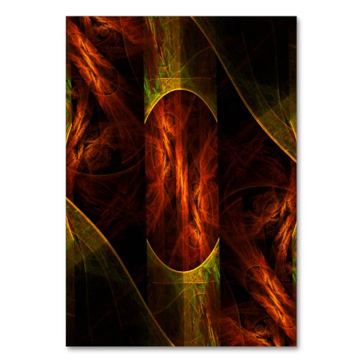 Mystique Oerwoud Abstract Art Table Card Kaart (Voorkant)