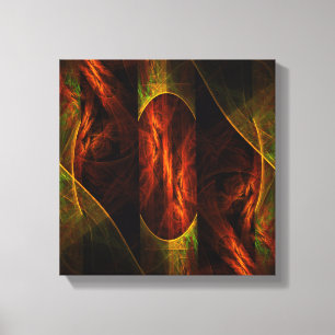 Mystique Oerwoud Abstract Kunst Zwart-wit Canvas Afdruk
